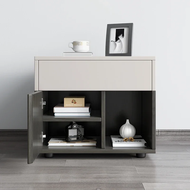 Lacquer free bedside drawer bedroom small storage cabinet