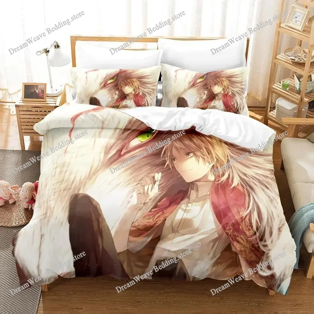 

Anime Natsume Book of Friends Nyanko Bedding Set Boys Girls Twin Queen Size Duvet Cover Pillowcase Bed Boys Adult
