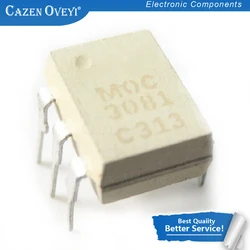 10pcs/lot MOC3081 DIP-6 Triode and SCR output optocoupler 800V Optocoupler Triac Driver In Stock