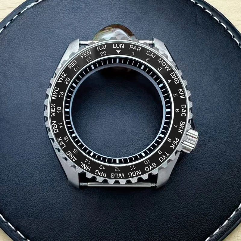 

42mm SKX007 Watch Case Dome Sapphire Glass Fits NH34 NH35 NH36 4R35 4R36 7S Movement Transparent Caseback Men Case Refit Parts