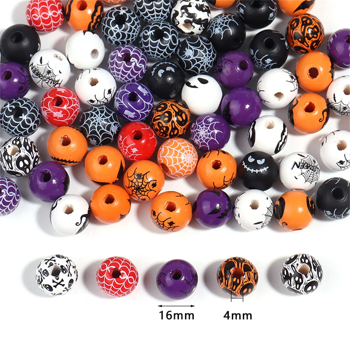 Christmas Design 20Pcs 16MM Jewelry Findings & Components/DIY Bead/Hand Made/Natural Wood Beads/Round Shape/Jewlery Accessories