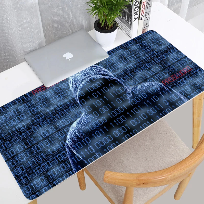 Code Data Art Large Gaming Accessories Mouse Pad Hacker Anime Non Slip Mousepad Office Laptop Original Desk Mat Speed XXL Carpet