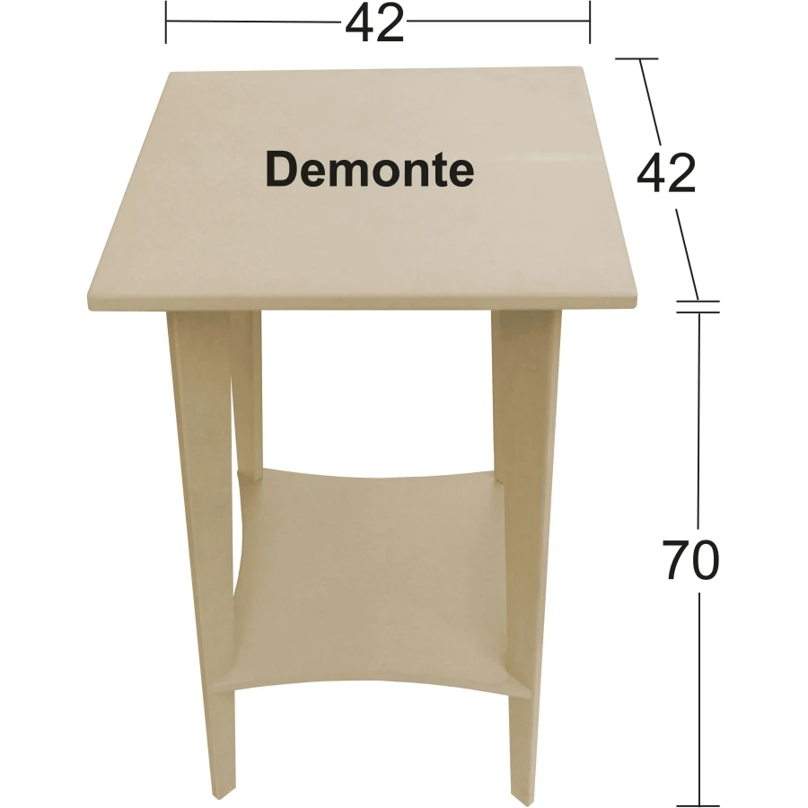 SP561 Square Dismountable Coffee Table, Unpainted Raw Wood Mdf Coffee Table