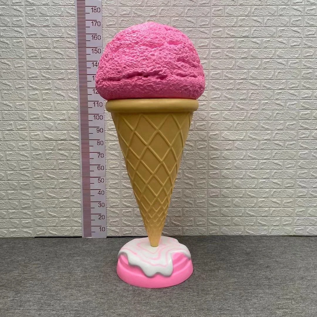 ATV&UTVFiberglass Figurine Support Customization Giant Ice Cream Decorations/ Ice Cream Prop Display Candy Glowing Dining Sculpt