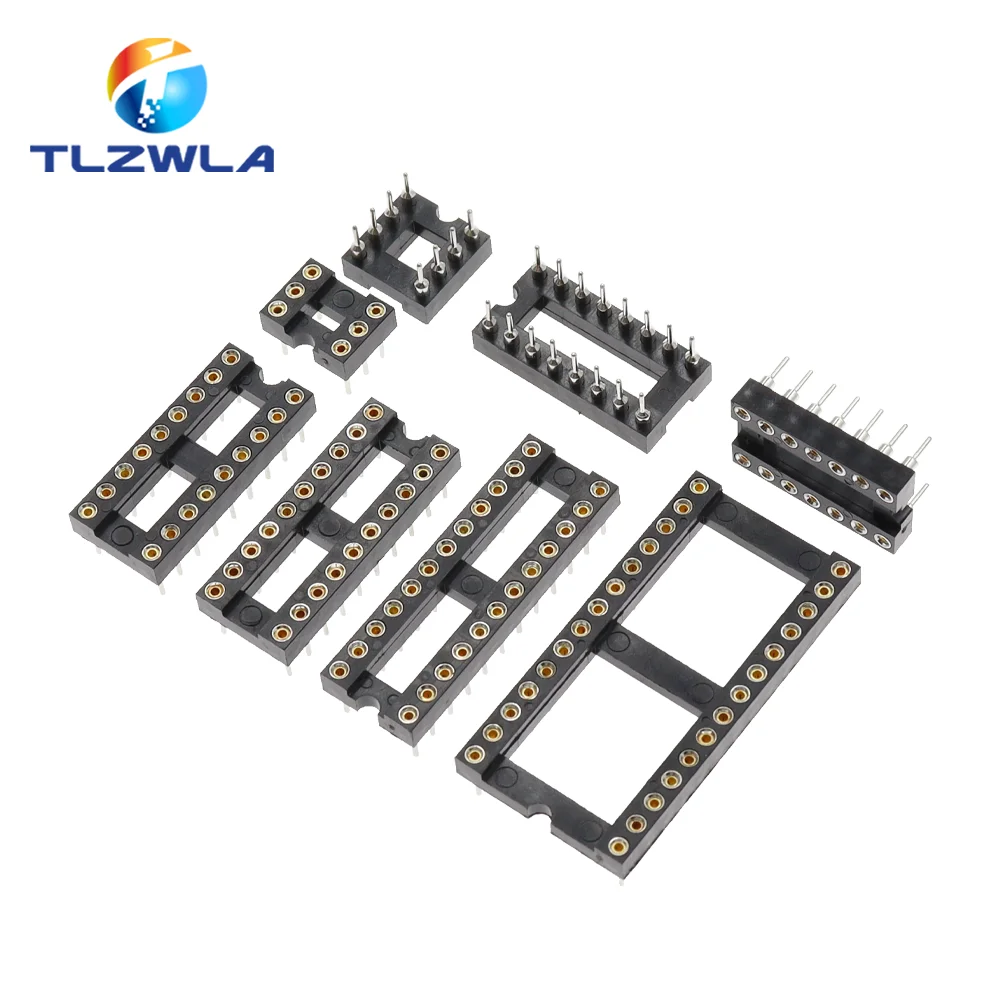 Conector dos soquetes de DIP6 IC, DIP8, DIP14, DIP16, DIP18, DIP20, DIP28, DIP40, 6 8, 14, 16, 18, 20, 24, 28, 40Pin, 10 PCes