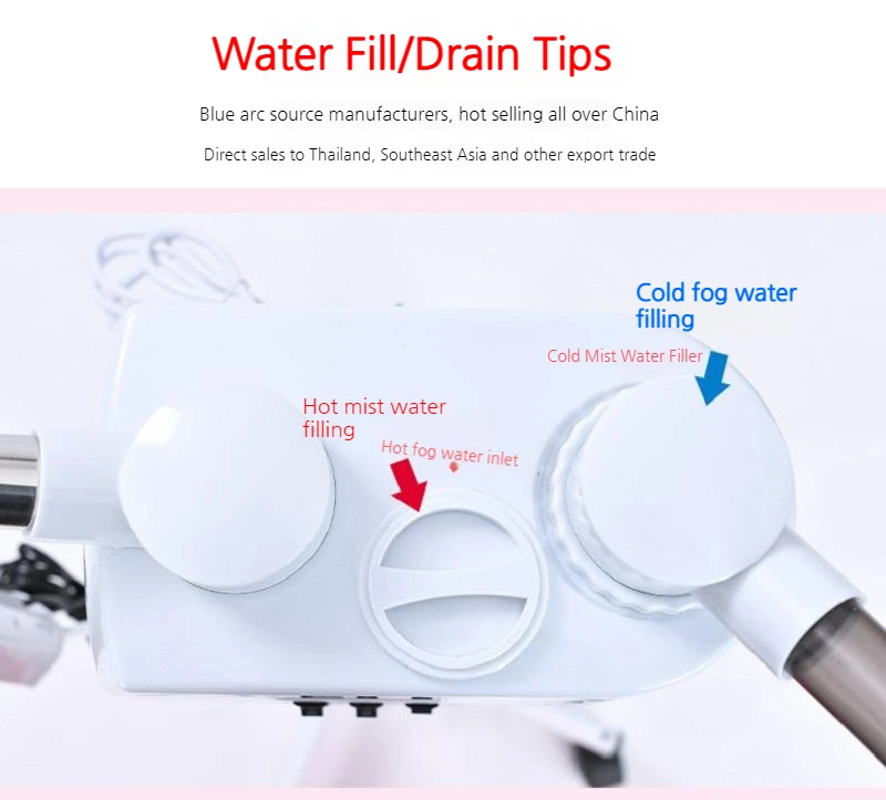 3 in 1 Facial Steamer Hot and Cold Steam with 8X LED Magnifying Lamp Ozone Nano Ionic Humidifier Vaporizer Aromatherapy Mist