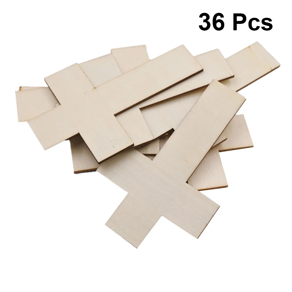 36 Pcs Basswood Carving Blocks Dowel Craft Crafts Fake Ornaments for Natural Slices Household