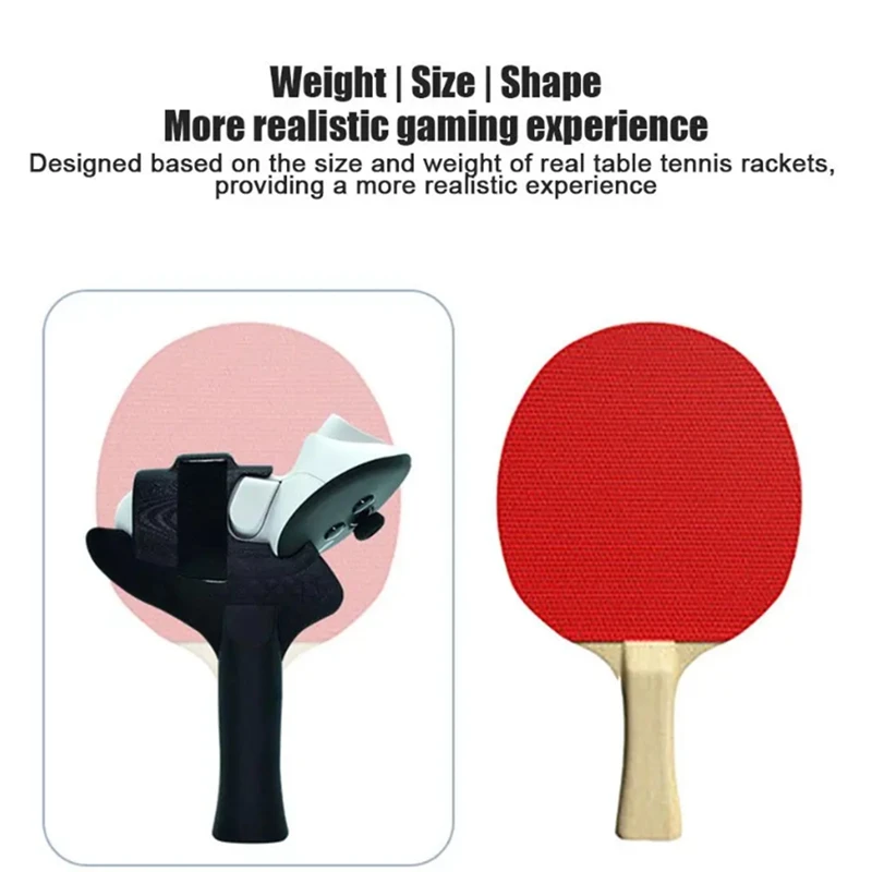 Mango de agarre para Oculus Quest 3, controlador de mango de tenis de mesa, adaptador de raqueta de Pong, piezas de juego VR mejoradas, accesorios