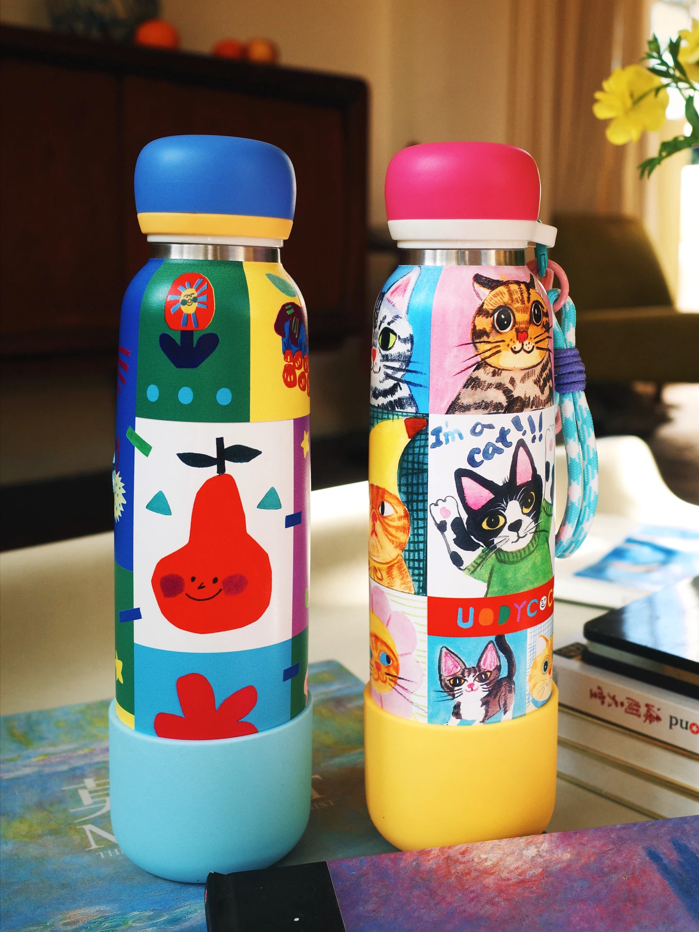 

Оригинальная иллюстрированная кружка Uody с большой вместимостью, из нержавеющей стали, с термоизоляцией, удобная, портативная, креативная, милая, с мультяшным дизайном, подарок на день рождения.