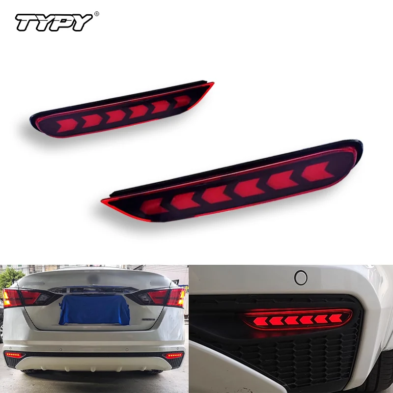 

TYPY Car LED Reflector Lamp Rear Fog Lamp Tail Rear Bumper Light Brake Light For Nissan Teana 19-20 Qashqai 16-18 X-TRAIL 14-16