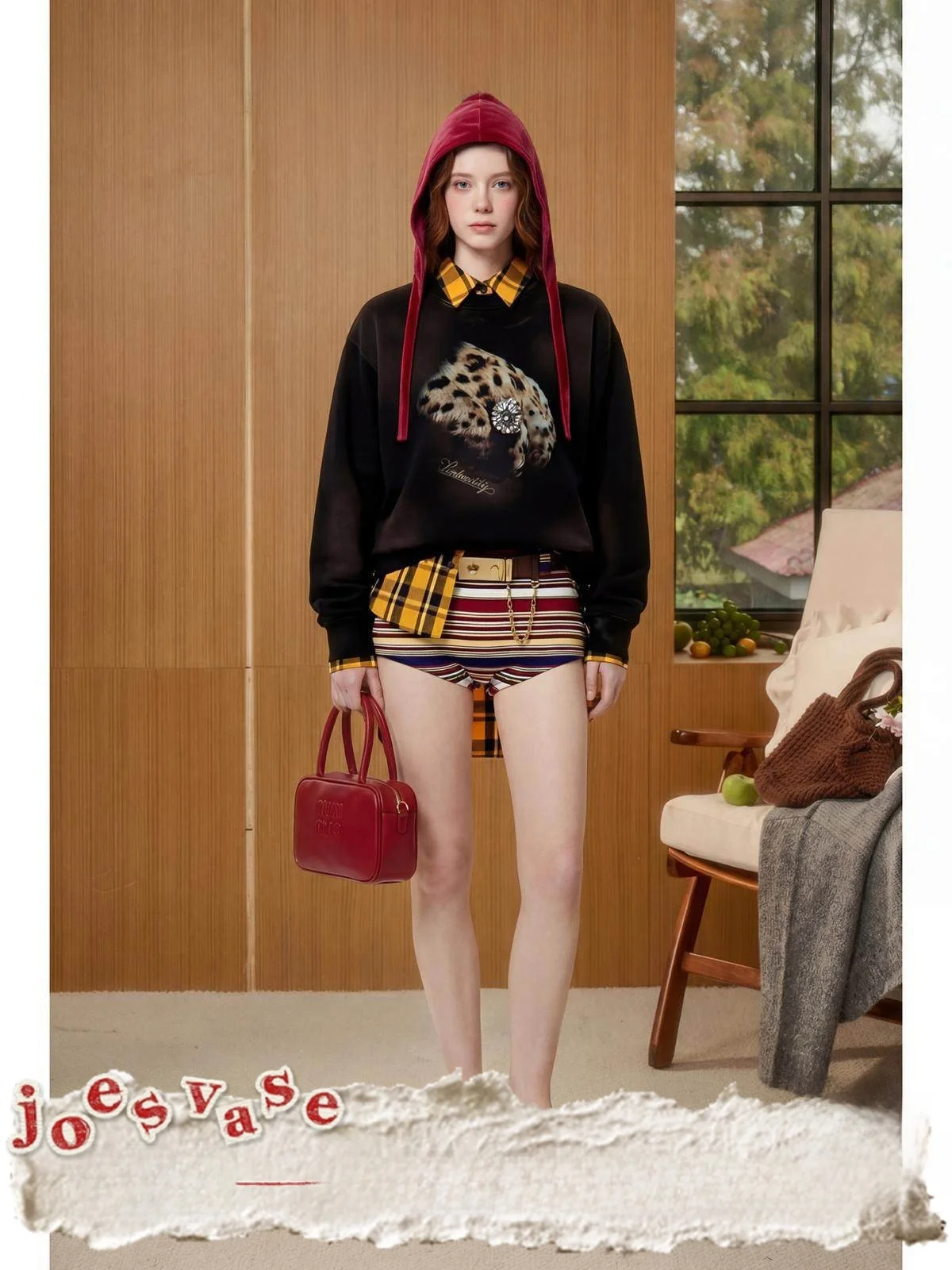 

Свободная уличная толстовка-худи Slim Fit для женщин, новинка осени 2025, Yu Hua Dun Paint adow, свитшот-куртка