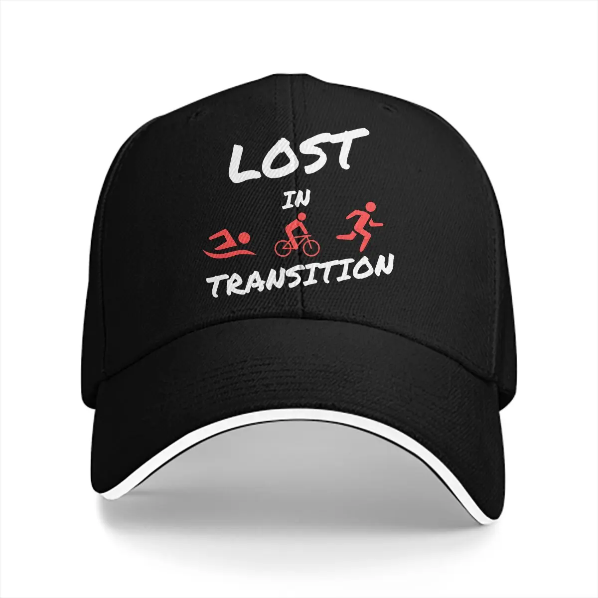 Washed Men's Baseball Cap Lost In Transition Trucker Snapback Caps Dad Hat Triathlon Golf Hats