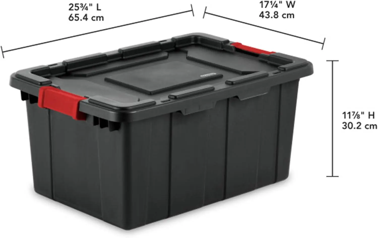 18-Pack Storage Bins with Lids, Plastic Box Containers, Black