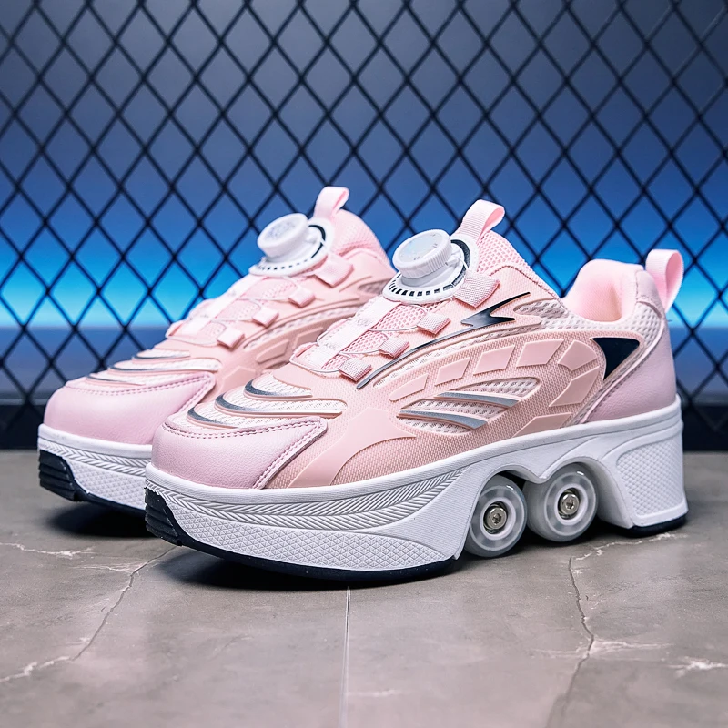 Rolschaatsen Kind 4 wielen Sneakers Jongen Outdoor Sportschoenen Kinderlaarzen Meisje Schaatsschoenen Sneakers Sportschuhe Kinder - afbeelding 1