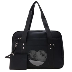 Borsa a tinta unita JK borsa a tracolla uniforme borsa da scuola giapponese dolce borse di grande capacità borse Lolita leggere