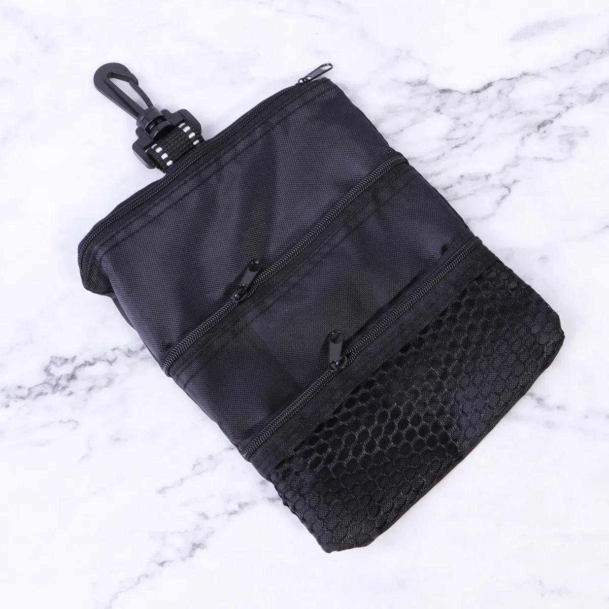 

1Pcs Heavy Duty Golf Ball Tee Storage Bag Premium Material 3 Zipper Closures Interior Small Item Pocket Mountaineering Buckle