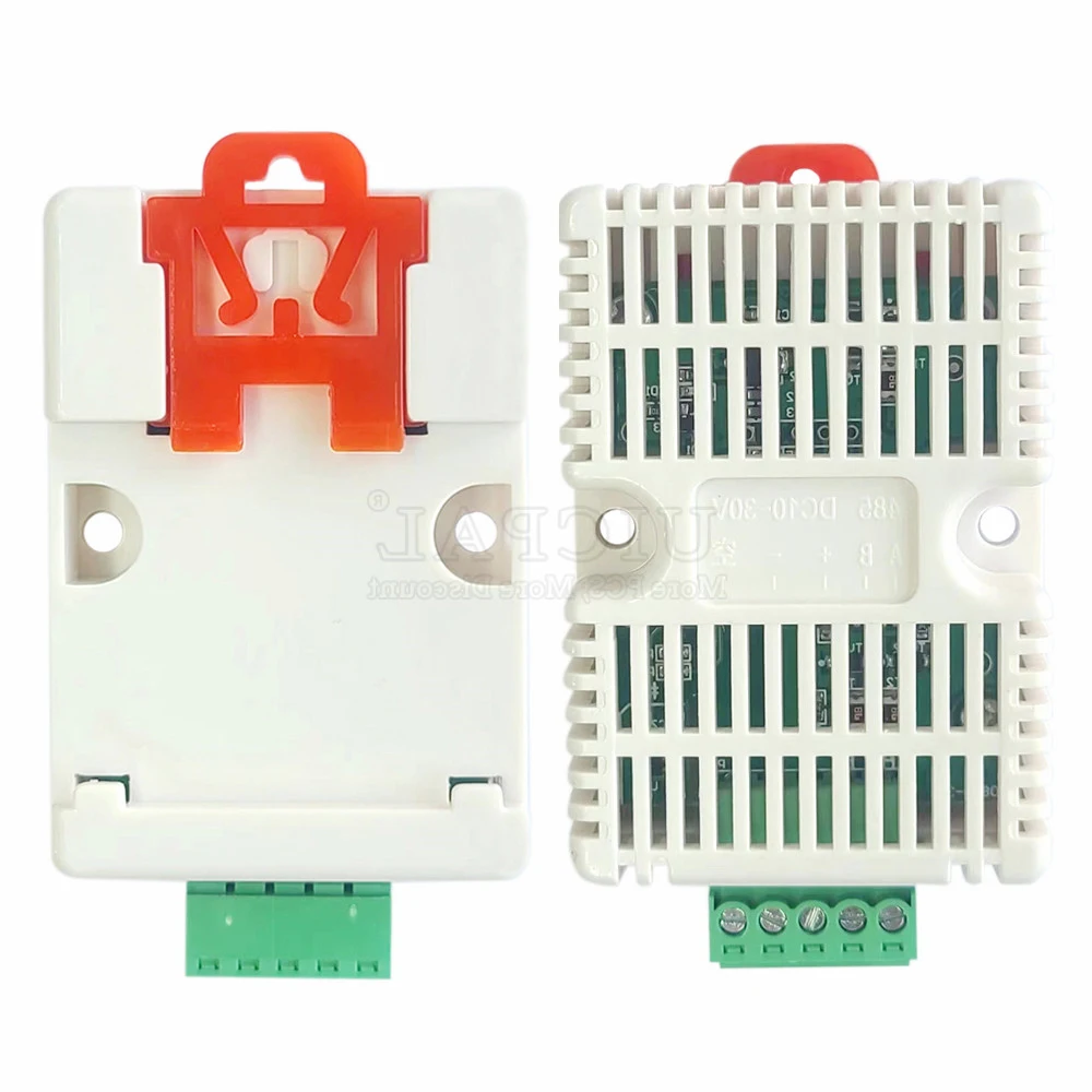 SHT30 Temperature Humidity Sensor 35MM Modbus Protocol Industrial Sensors Monitor Transmitter 5Pin DIN Tracks Output RS485