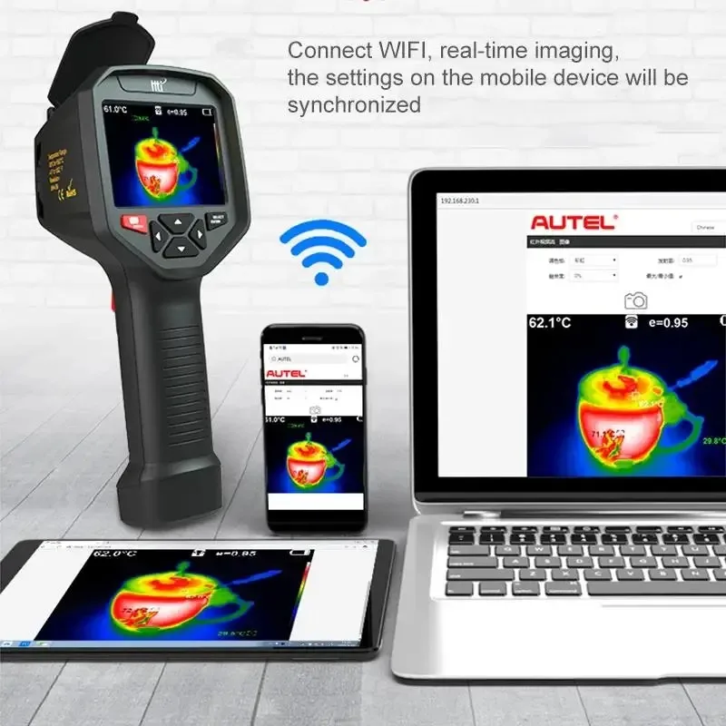 HTI HT-A10 252x192 Handheld Infrared Thermal Imager for PCB Circut Repair Floor Heating Detect Thermal Camera Resolution