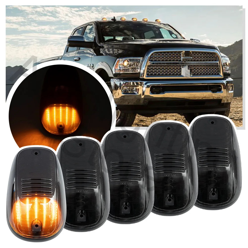 

5 шт. светодиодные передние фонари на крыше кабины, корпус для Dodge Ram 1500 2500 3500 2003-2018 Sprinter, верхний габаритный габаритный фонарь