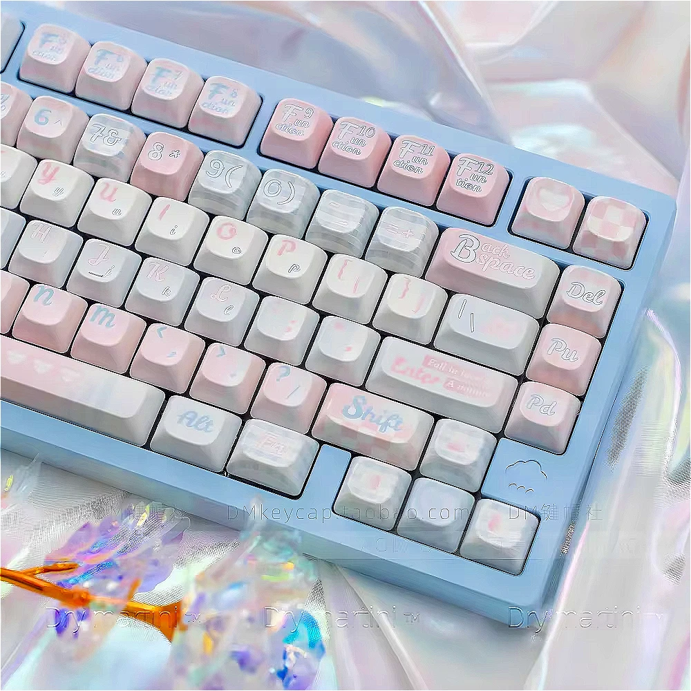 

Virtual Love Blue Pink Keycap MOC/Original Factory Highly Suitable for HI75 61 84 96 98 99 104 F87 Wireless Keyboard, etc