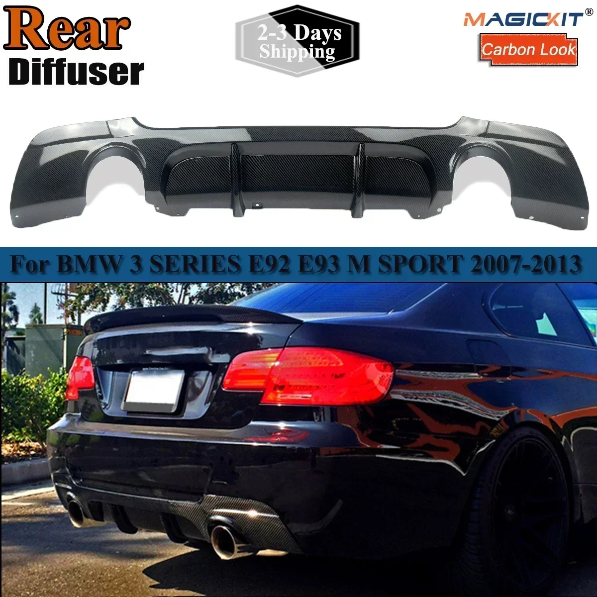 Rear Bumper Diffuser Lip for BMW 3 Series E92 E93 328i 335i Coupe Convertible Car Replacement Part 2007-2013 LCI M Sport Style