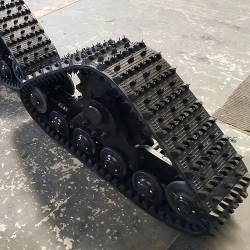 255 * 72 * 30 Rubber tracks with wheels, for snowmobiles