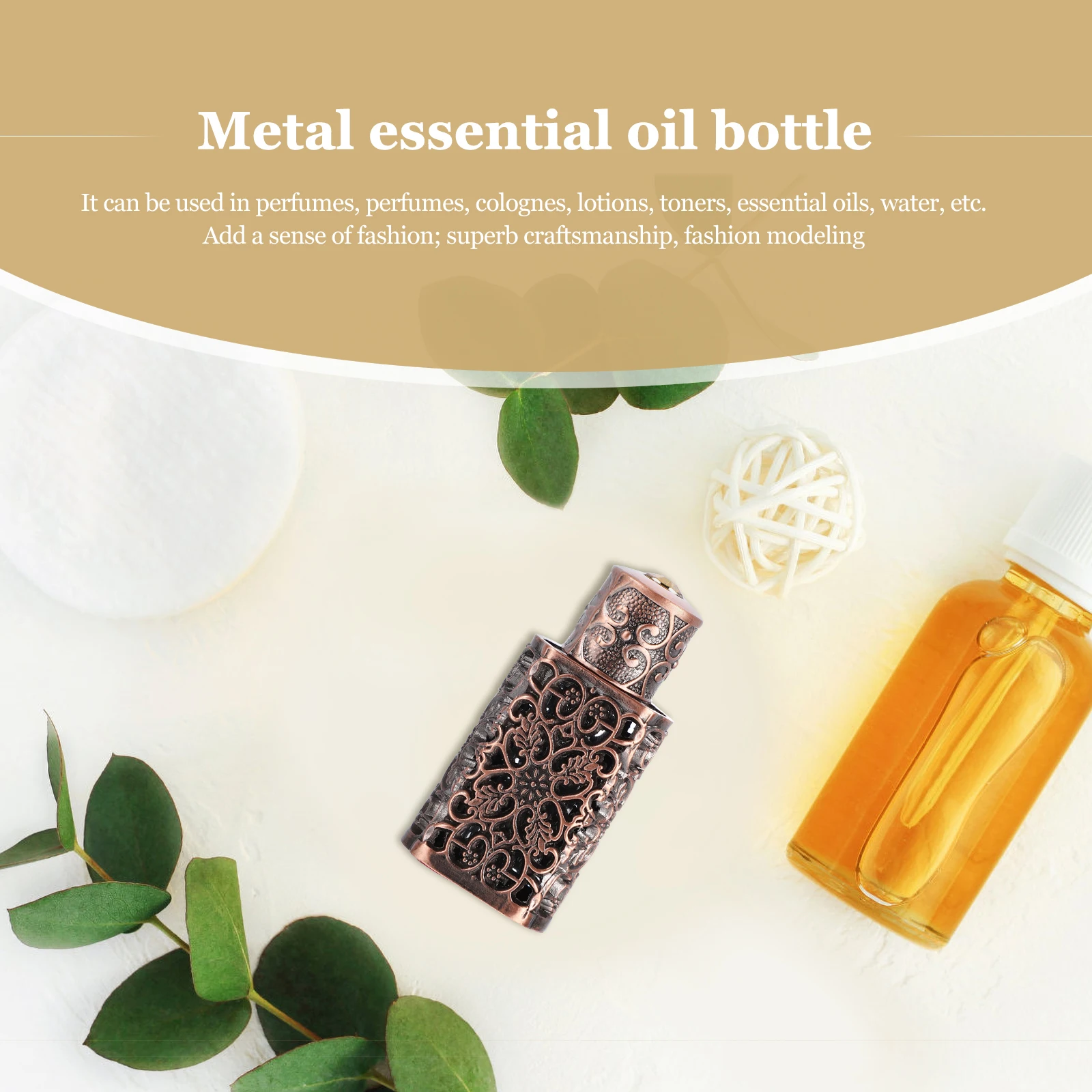 

3 Ml Perfume Bottle Small Spray Aromatherapy Essential Oil Empty Bottles for Shell Metal Liquid Travel