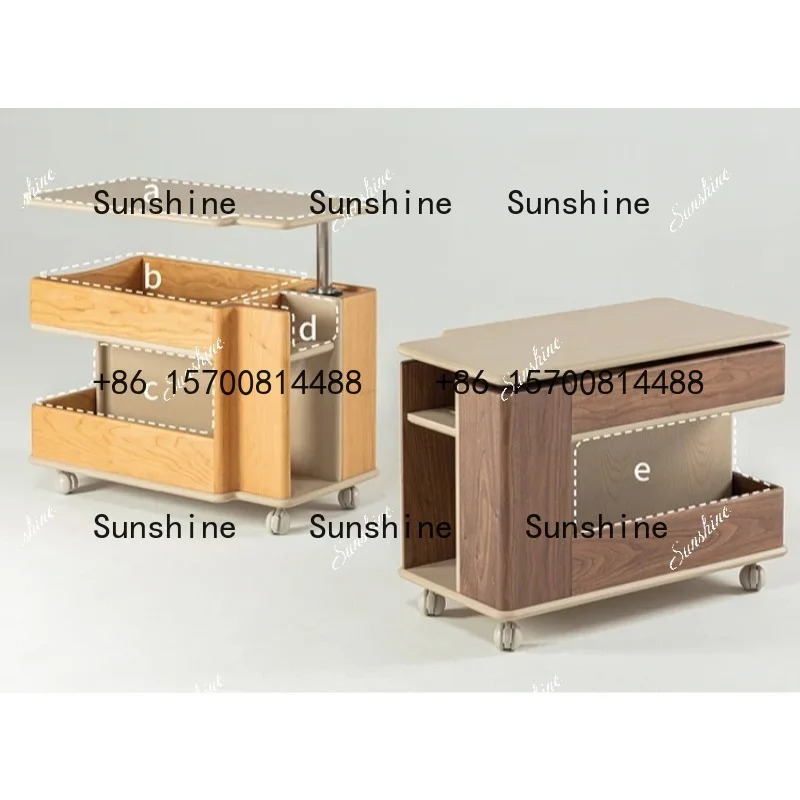 

Multifunctional solid wood lifting coffee table, living room home 2025 new cart side table