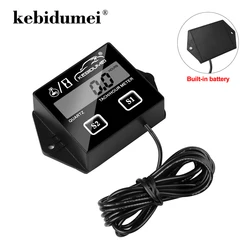 Highquality Motorfiets Digitale Display Toerenteller Motor Boot Motor Elektronische Toerenteller Ingebouwde Batterij Tach Urenteller Zwart