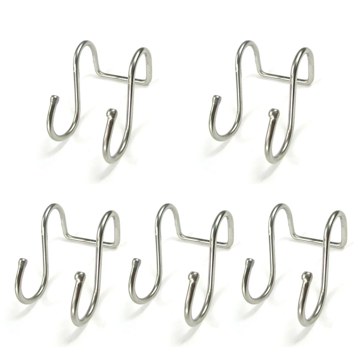 

Stainless Steel Double Hooks Heavy Duty Large Small Hanging Hardware Cabinet S Shape No Rust Kitchen Bath Tool Holder