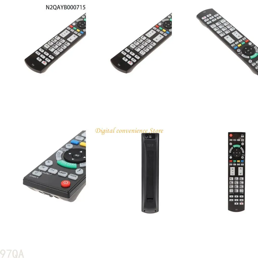 97QA for PanasonicTX-L42ETW50 TX-P50VT50B Remote Portable N2QAYB000715 Black Remote