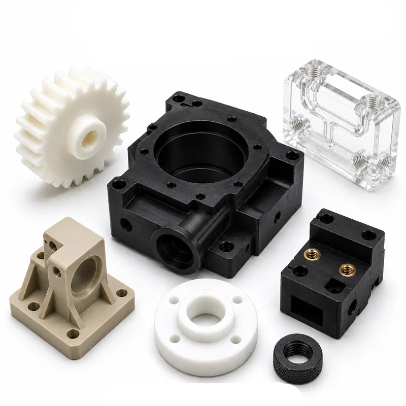 Precision CNC Machining PEEK/PTFE/PMMA/PVC/ABS/POM/Nylon Plastic Parts Rapid Prototype Custom Plastic CNC