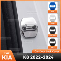 For KIA K8 2022 2023 2024 Accessories Car Door Lock Protect Cover Emblems Case Stainless Steel Decoration Protection