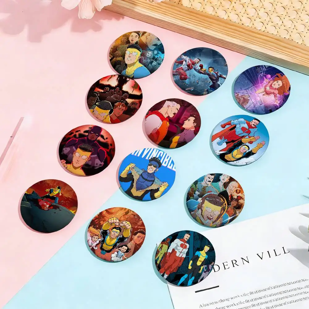 I-Invincible Anime Broschen Niedliche Cartoon Abzeichen Jacke Jeans Anstecknadel Geschenk Zubehör A