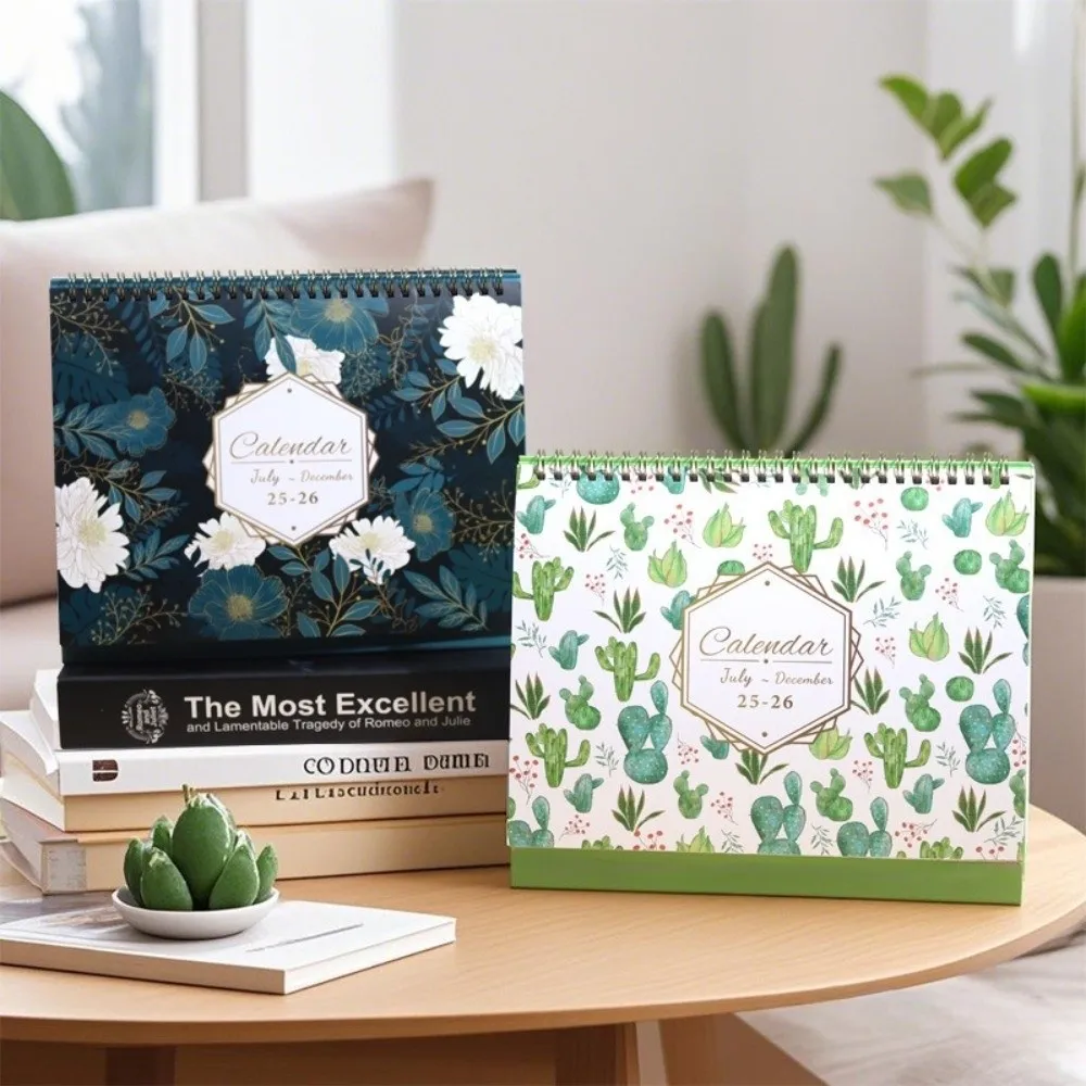 

Elegan Small Size 2026 Desk Calendar Exquisite Design Flip Style Standing Flip Calendar Academic Flip Calendar Home Use