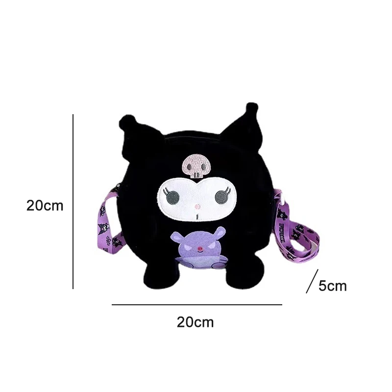 Sanrioed Hello Kitty Handbag Kawaii Anime Melody Kuromi Cinnamoroll Pu Waterproof Mini Cosmetic Bag Travel Tote Birthday Gift