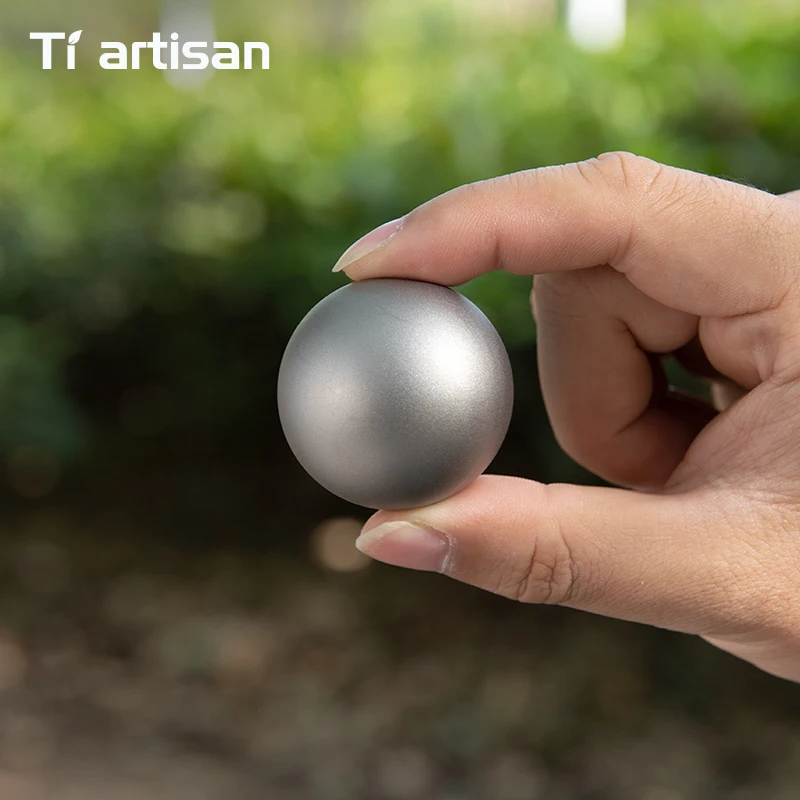 Tiartisan 40mm Titanium Ice Ball Reusable Quick Freeze Ice Cubes Outdoor Camping Portable Wine Whiskey Round Chilling Stones - view 3