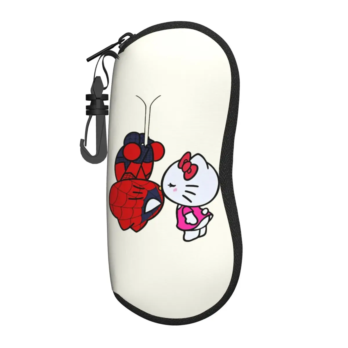 

Чехол для очков «Hello Kitty» с рисунком Человека-паука, кавайный чехол для солнцезащитных очков на молнии, трендовая удобная коробка для очков, мужская и женская коробка для очков