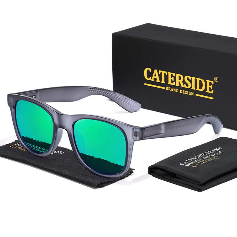 

CATERSIDE New Polarized Sunglasses Fashion Men's Square Outdoor Sports Sun Glasses Women's Travel Driving UV400 Simple Style