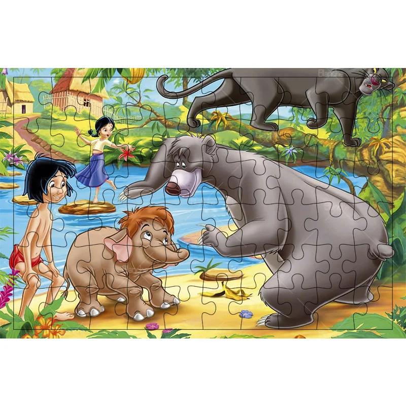 Disney Cartoon Movie The Jungle Book 300 500 1000PCS Puzzles Game Wooden Jigsaw Relax Hobby For Friend Gift Desk Room Ornaments