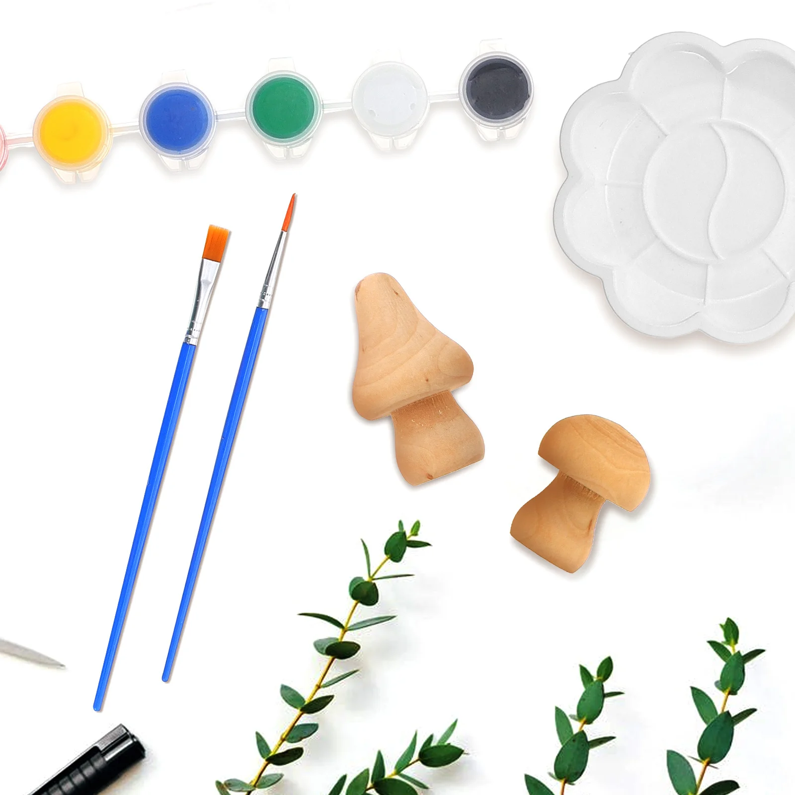 

10pcs Diy Wooden Mushroom Models Unfinished Painting For Kids Graffiti Craft Home Decor Ornaments Garden Layout Party Favors