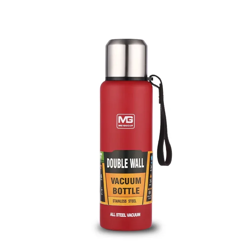 Upors Tragbare Edelstahl-Thermoskanne, großes Fassungsvermögen, Isolierbecher mit Seil, Thermoflasche, 500/700/1000/1500 ml 6