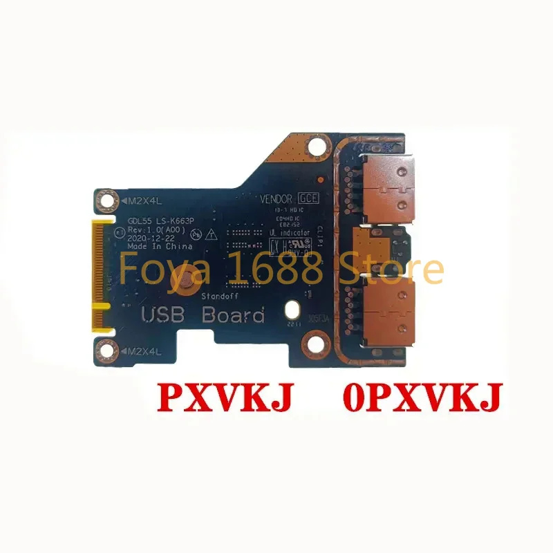 NEW Genuine LAPTOP Replace IO USB Board For Dell G15 5510 G15 5511 5515 (2021) GDL55 0PXVKJ PXVKJ GDL56 LS-K66EP 0RY7G0 RY7G0