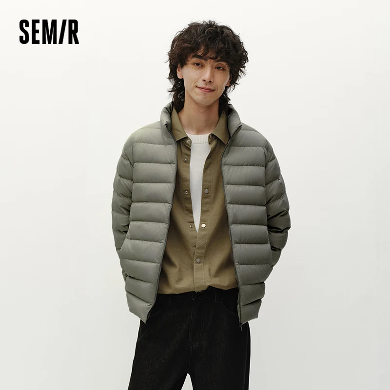 Semir Men Down Jacket Lightweight Build 90 Percent Down Fill Stand Collar 2026 Winter Warm Insulation Cold Weather