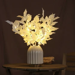 Artificial Plant Pear Tree Branch LED Light, DIY Handicraft Festival Wedding Party Flower Arrangement Decoration