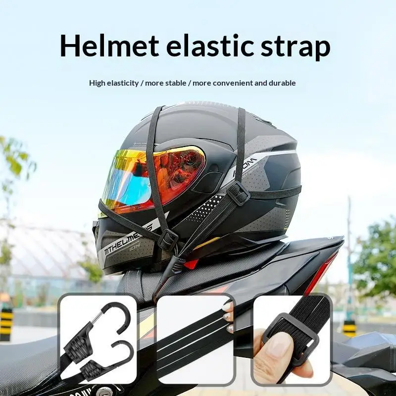 Universal Elastic Motorcycle Luggage Strap, Helmet Fixing Rope Net Tension Band for Motorbike Cargo Securing - view 4