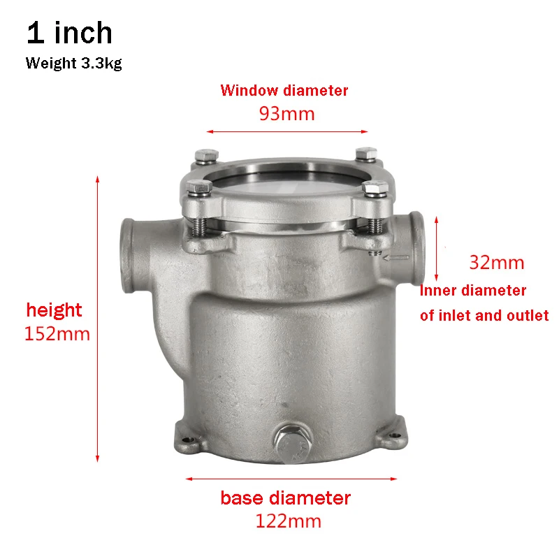 Boat Seawater Filter 316 Stainless Steel Marine Hardware Water Strainer For Boat Marine Hardware