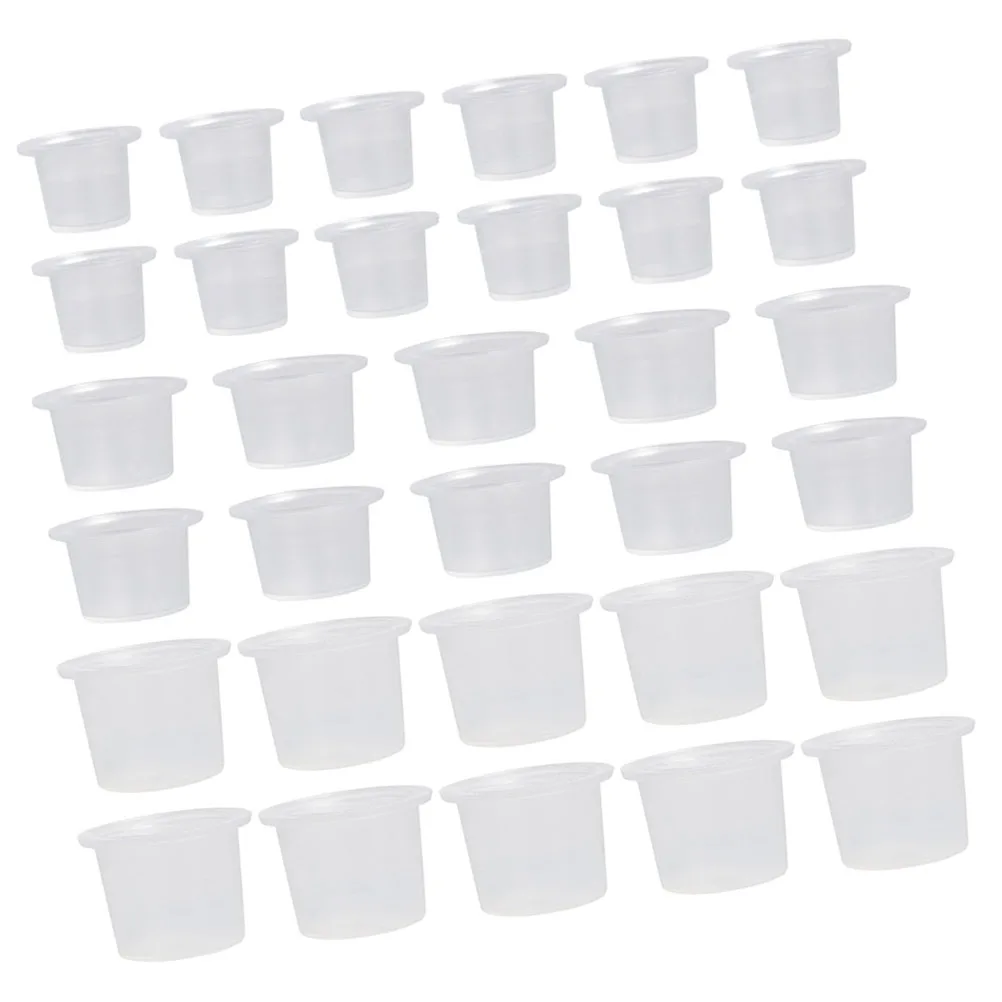 

600 Pcs Color Cup Plastic Pigment Cups Tattoo Ink Eyelash Small Holders Caps Disposable