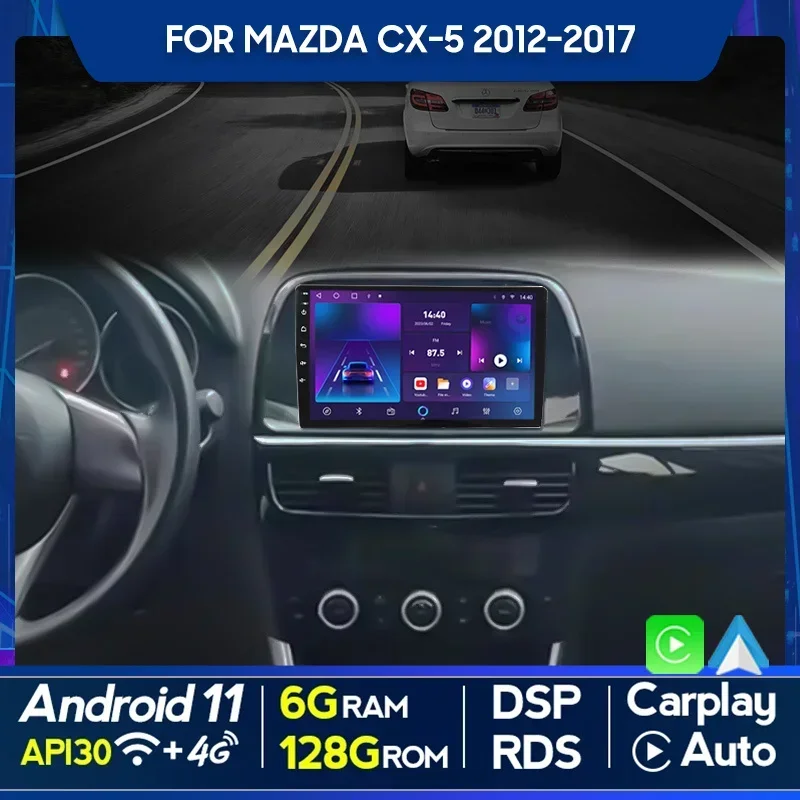 Android Car Radio Carplay Auto for Mazda CX-5 2012-2017 Multimedia Player Smart Car Electronic Devices Stereo GPS Navigation