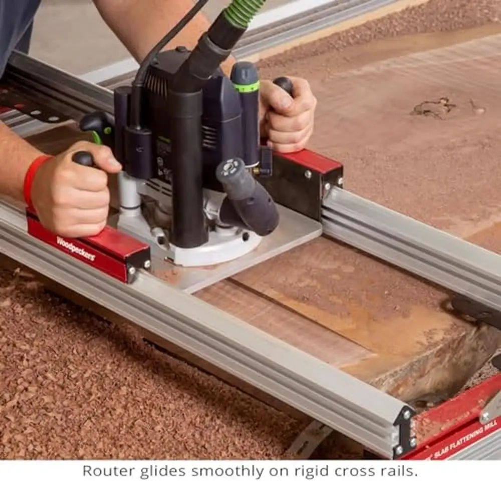 Slab Leveling Jig Wood Slabs Router Sled Rails with Clamping Dogs